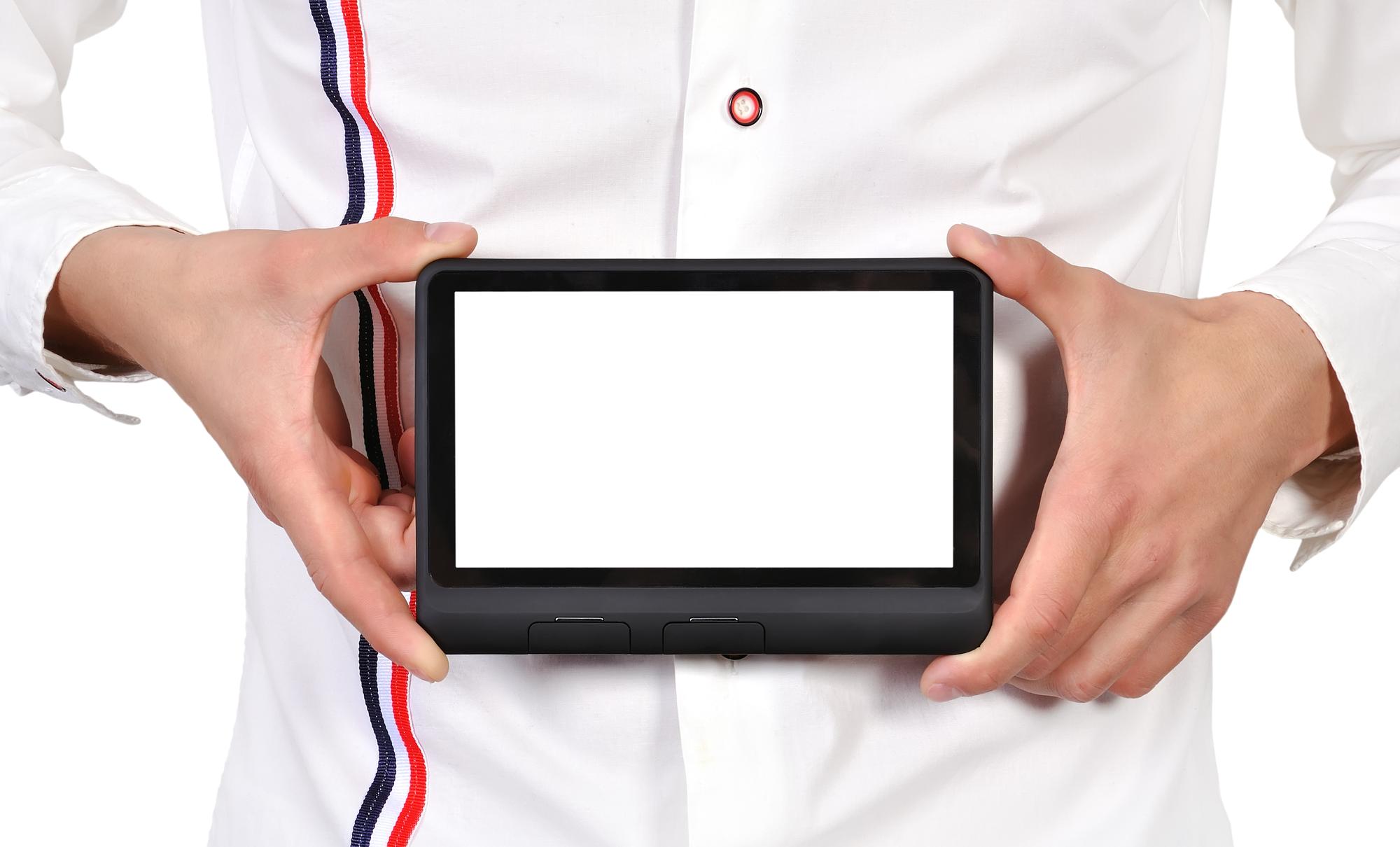 Chef working with modern kitchen equipment